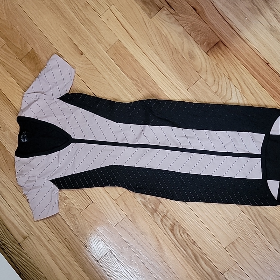 Torn By Runny Kobo Black Tan Fitted Dress Xs